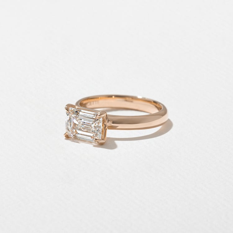 James Emerald-Cut in 14k Rose Gold – view 2