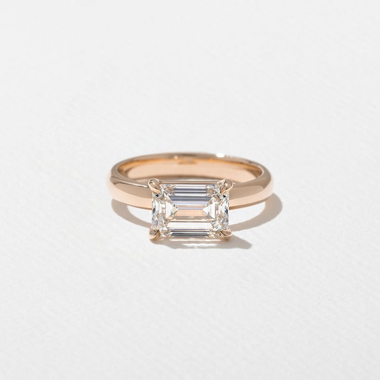 James Emerald-Cut in 14k Rose Gold