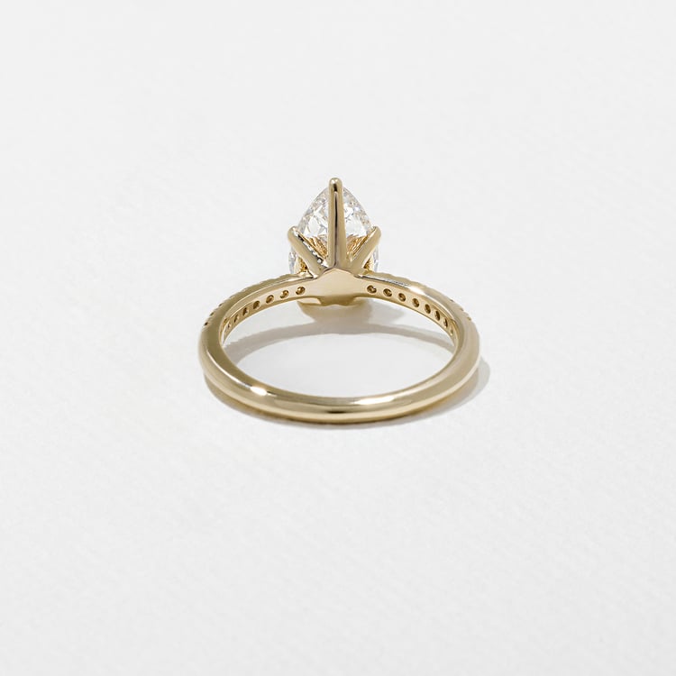 Grace Pear Solitaire with Pavé