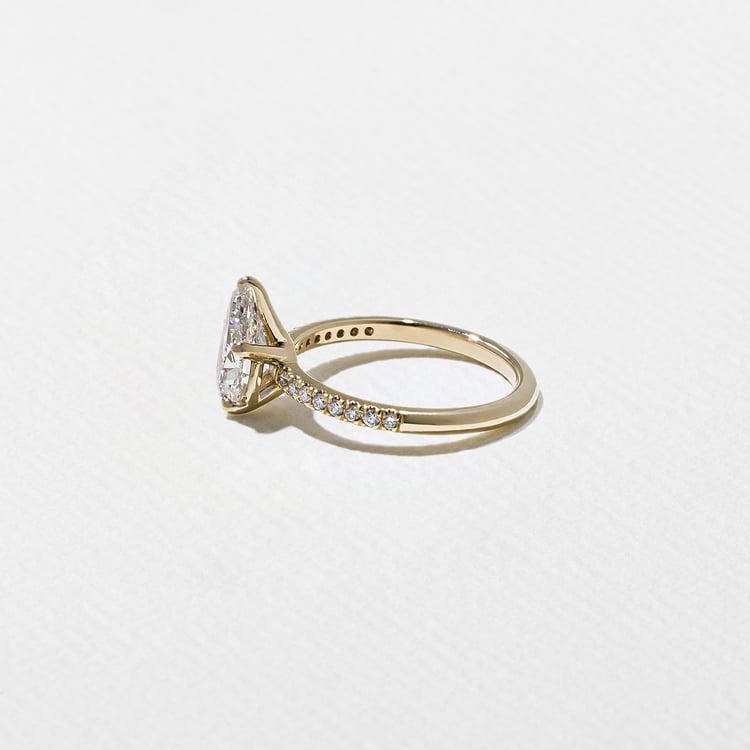Grace Pear Solitaire with Pavé