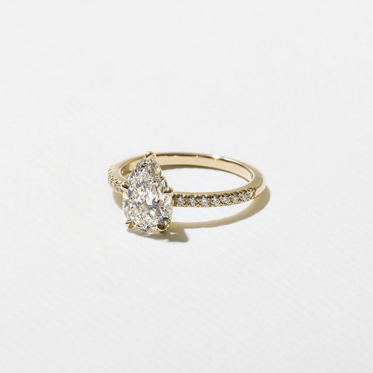 Grace Pear Solitaire with Pavé