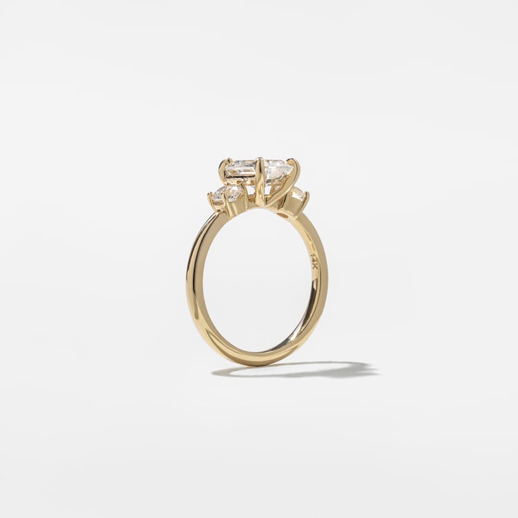 Trey Emerald-Cut  in 14k Yellow Gold – view 5