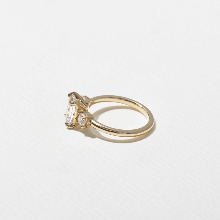 Trey Emerald-Cut  in 14k Yellow Gold – view 3