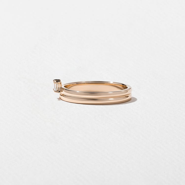 Serra Emerald-Cut in 14k Rose Gold – view 3
