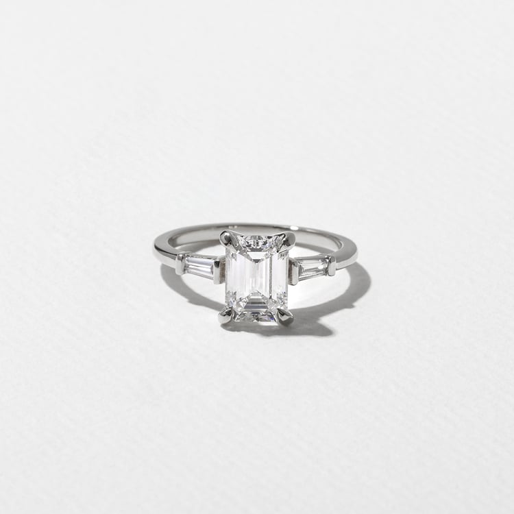 Trey Emerald-Cut in Platinum