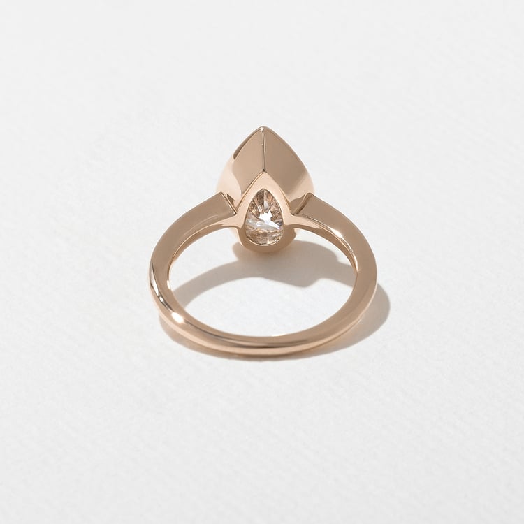Bailey Pear Solitaire in 14k Rose Gold – view 4