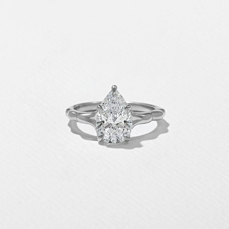 Sloan Pear in 14k White Gold