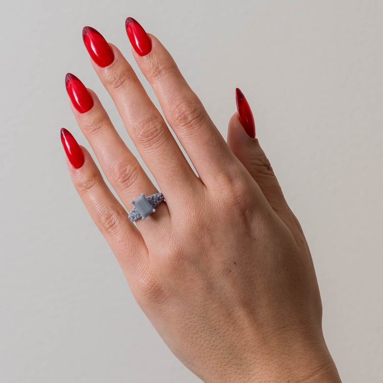 Marni Emerald-Cut Solitaire in Resin