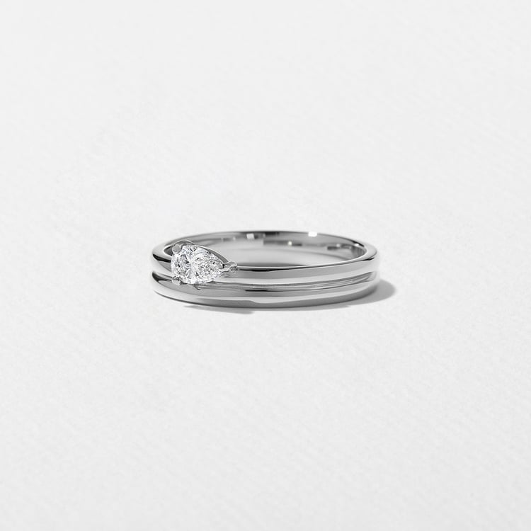 Serra Pear in 14k White Gold – view 2