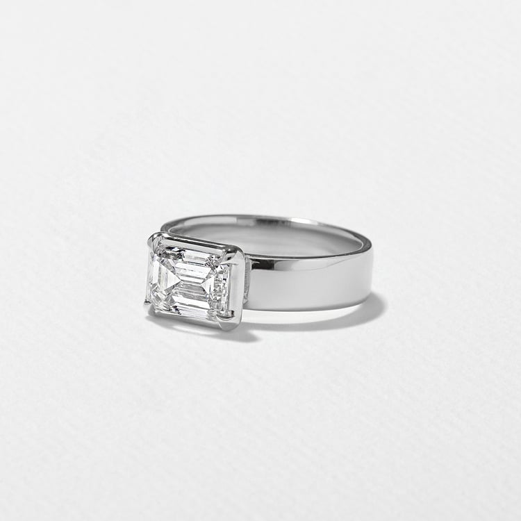 Reid Emerald-Cut in 18k White Gold – view 2