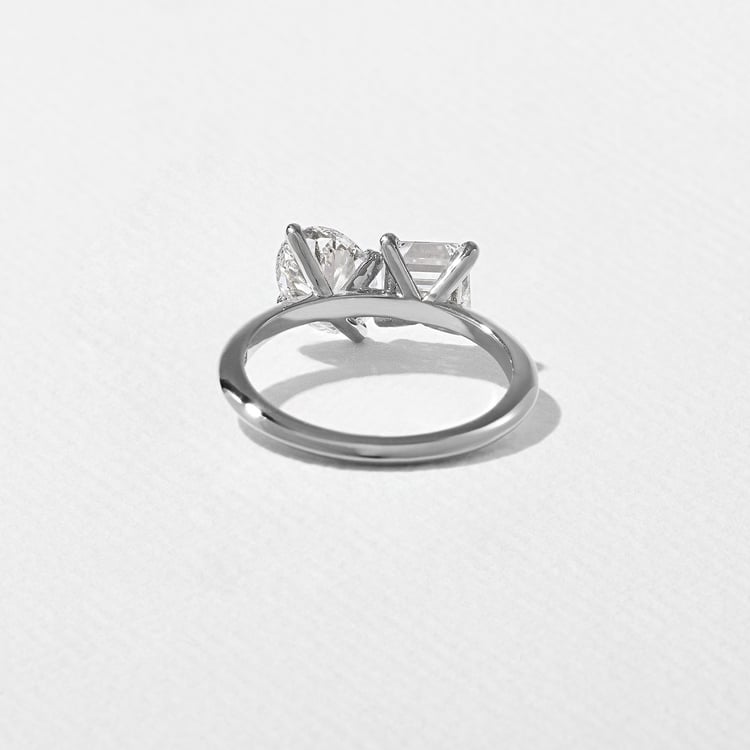 Vivi Oval and Asscher in 14k White Gold – view 4