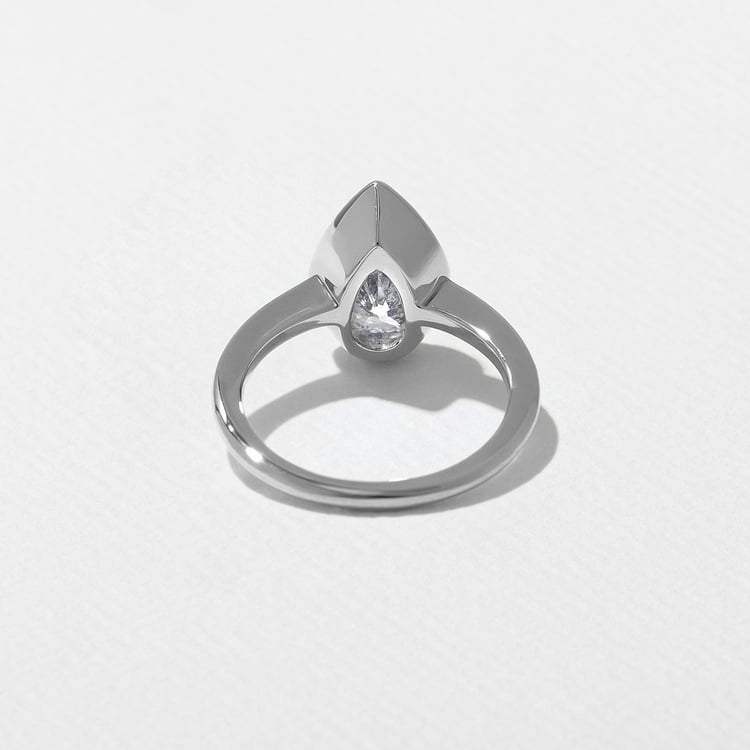 Bailey Pear Solitaire in 18k White Gold – view 4