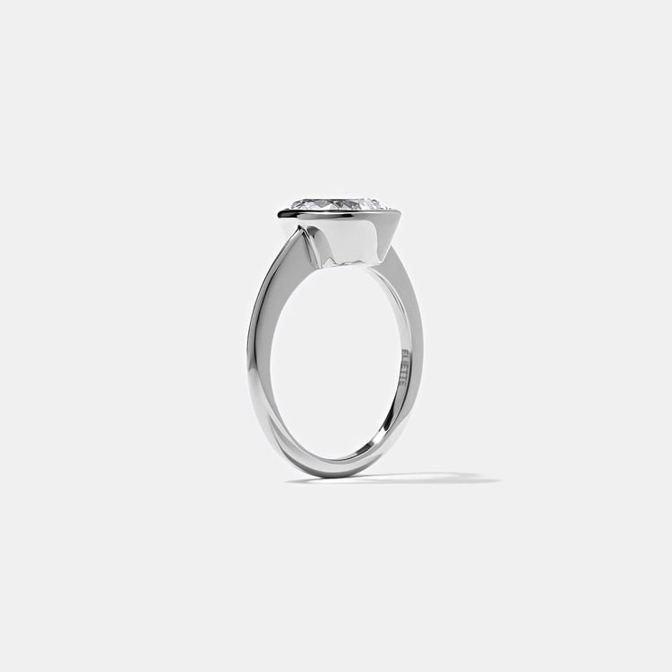 Bailey Pear Solitaire in 18k White Gold – view 5