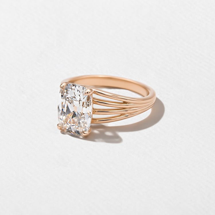 Scarlett Antique Cushion Solitaire in 14k Rose Gold – view 2