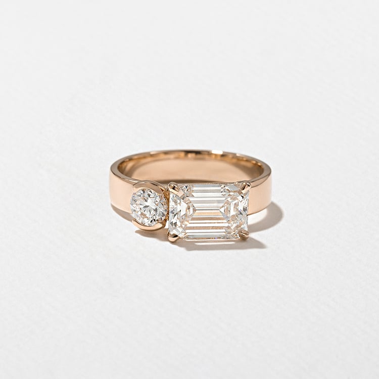 Henri Grand Emerald-Cut in 14k Rose Gold