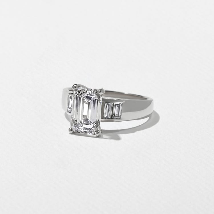 Nova Emerald-Cut in 14k White Gold – view 2
