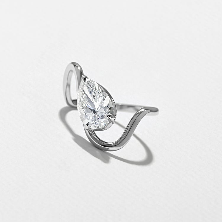 Stella Pear in 14k White Gold – view 2