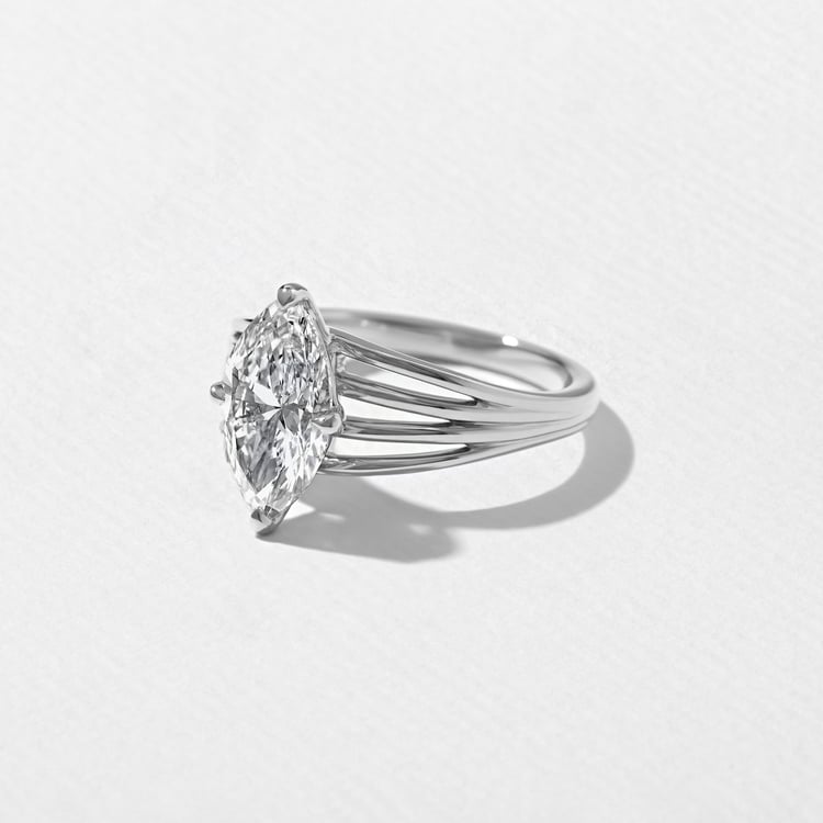 Scarlett Marquise Solitaire in 14k White Gold – view 2
