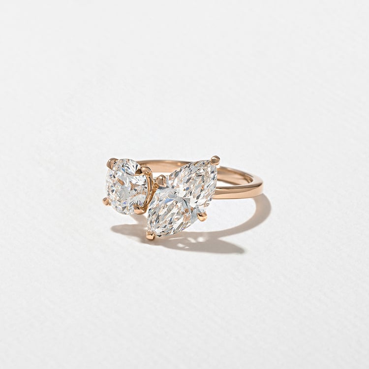 Vivi Grand Marquise and Round in 14k Rose Gold – view 2