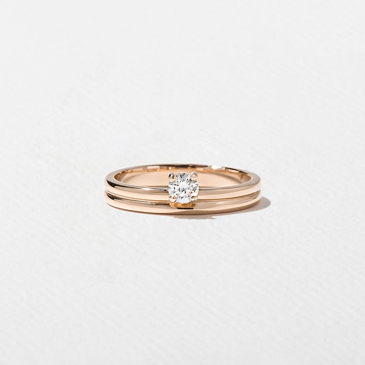 Serra Round in 14k Rose Gold