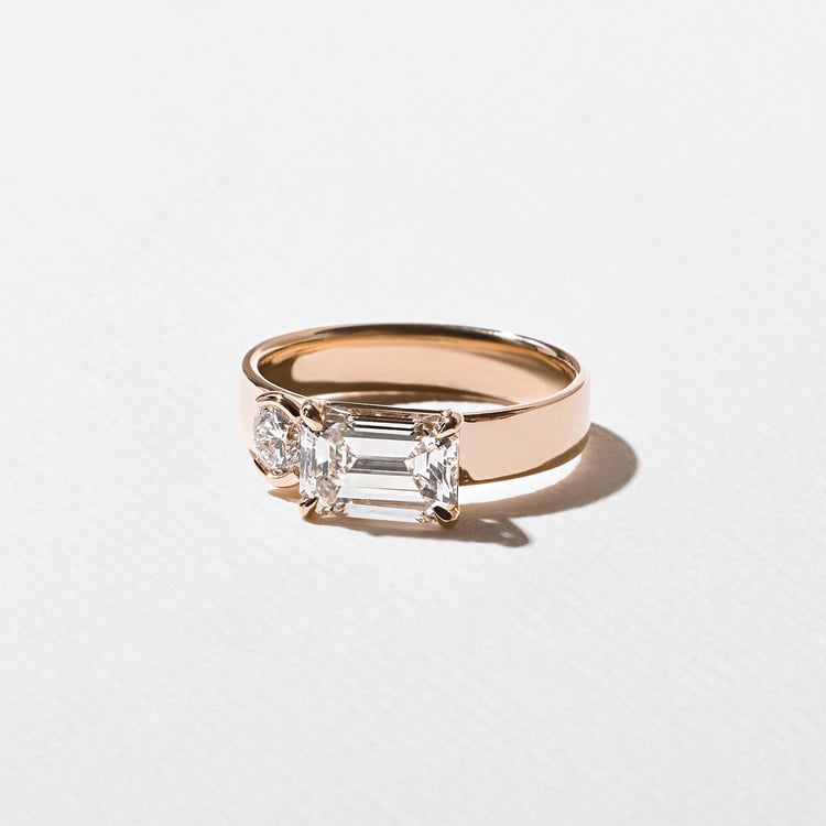 Henri Emerald-Cut in 14k Rose Gold – view 2