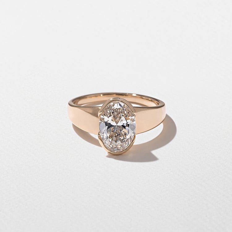 Lou Oval in 14k Rose Gold