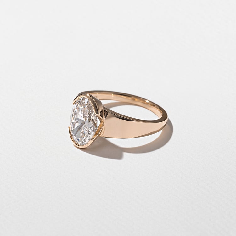 Lou Oval in 14k Rose Gold – view 2