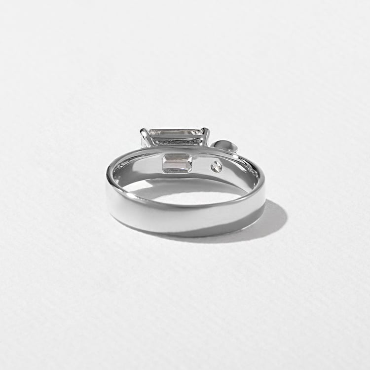Henri Emerald-Cut in 18k White Gold – view 4