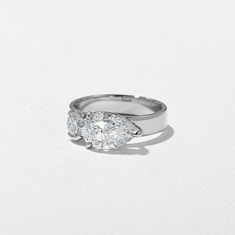 Henri Grand Pear in 14k White Gold – view 2