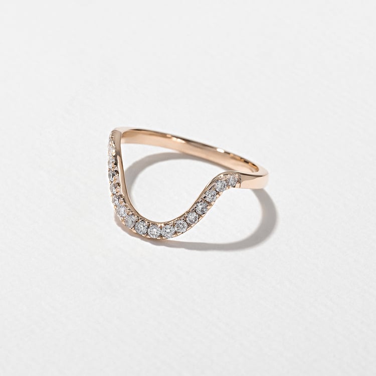 Astra with Pavé in 14k Rose Gold – view 2