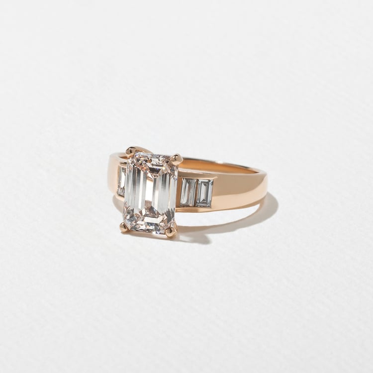 Nova Emerald-Cut in 14k Rose Gold – view 2