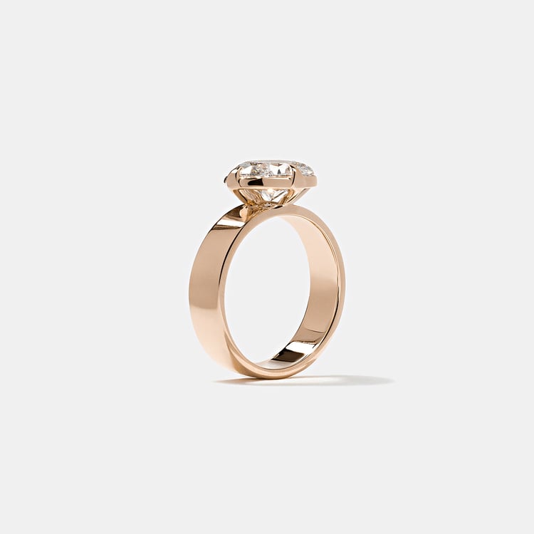 Reid Oval in 14k Rose Gold – view 5