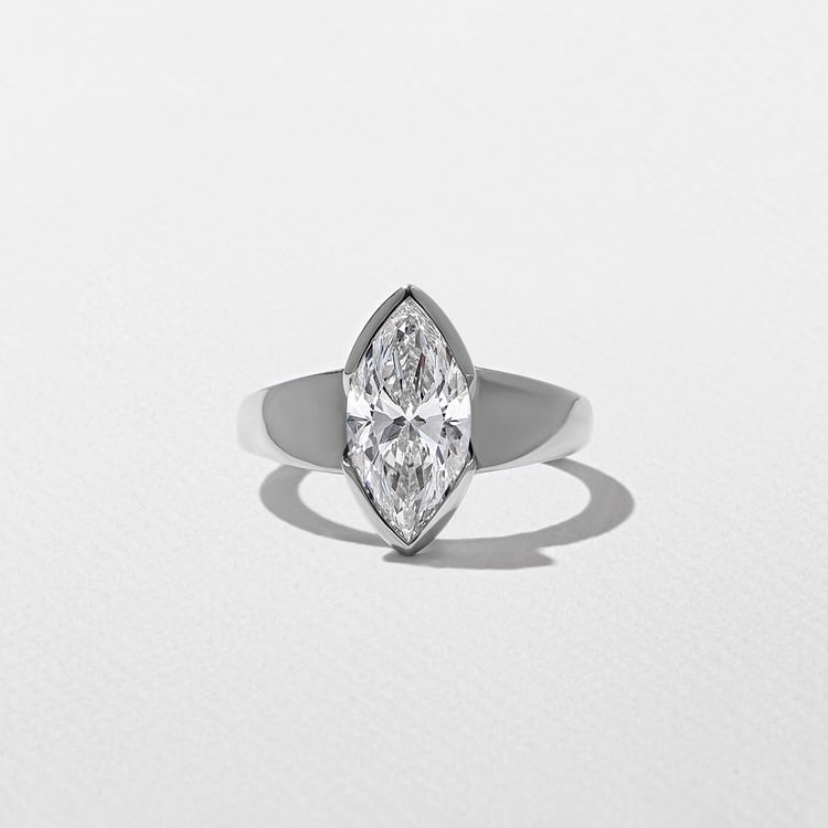 Lou Marquise in 14k White Gold