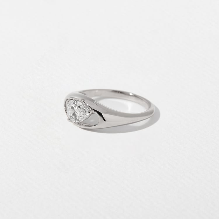 Monroe Pear Mini in 14k White Gold – view 3
