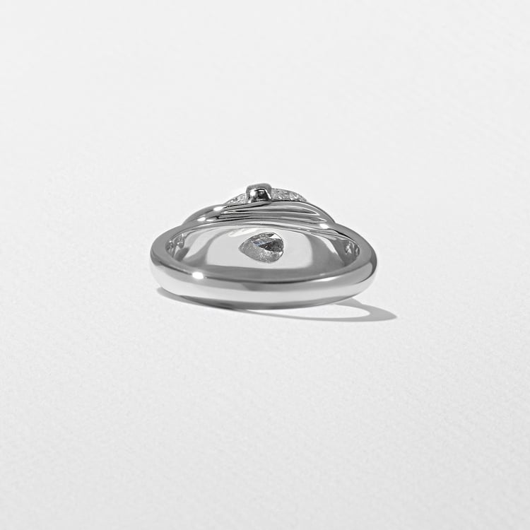 Gaia Pear in 14k White Gold – view 4
