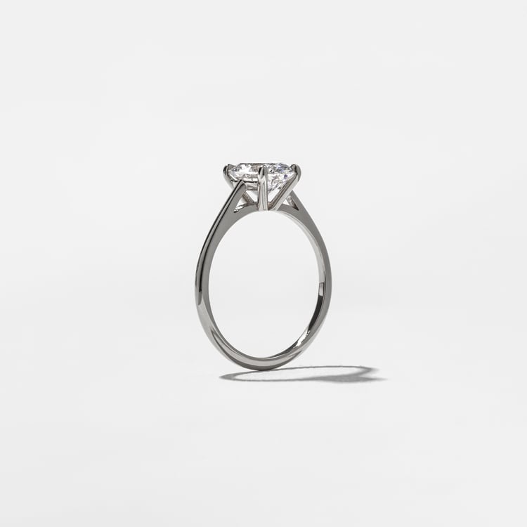 Iris Oval Solitaire in 18k White Gold – view 5