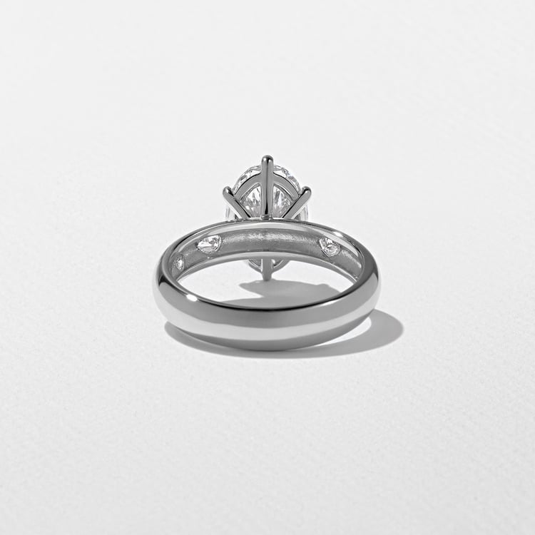 Skylar Oval in 14k White Gold – view 4
