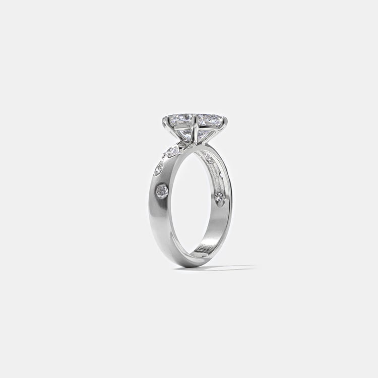 Skylar Oval in 14k White Gold – view 5