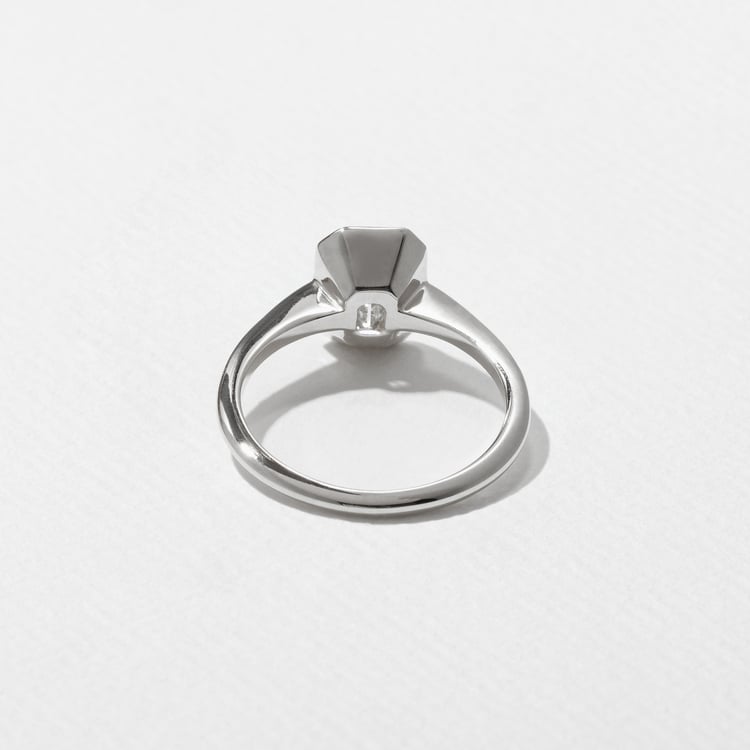 Bailey Emerald-Cut Solitaire in 14k White Gold – view 4