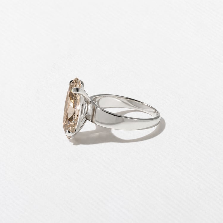 Nova Champagne Diamond in 18k White Gold – view 2