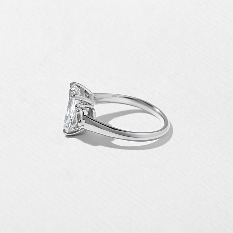 Blair Emerald-Cut in Platinum – view 3