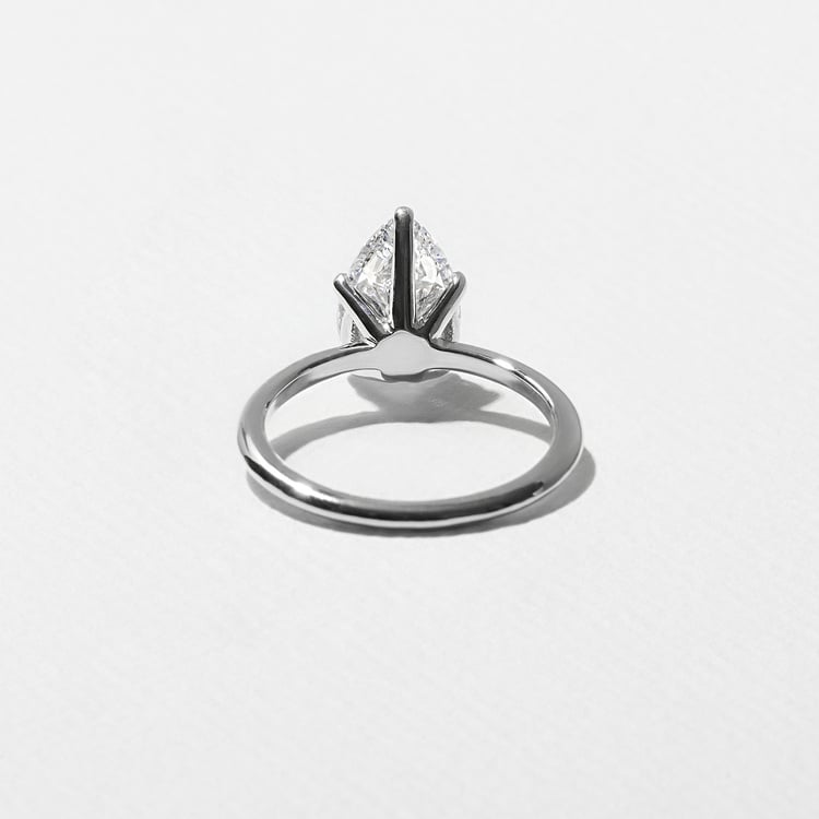 Grace Pear Solitaire in Platinum – view 4