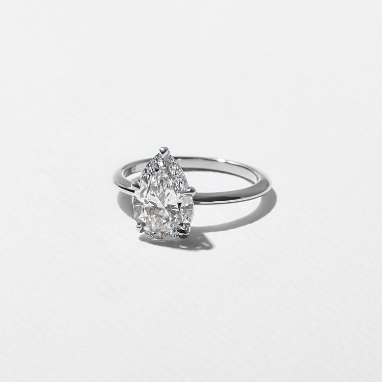 Grace Pear Solitaire in Platinum – view 2