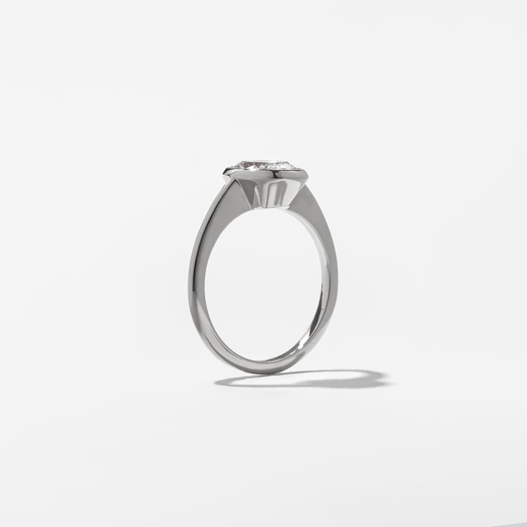 Bailey Emerald-Cut Solitaire in Platinum – view 5