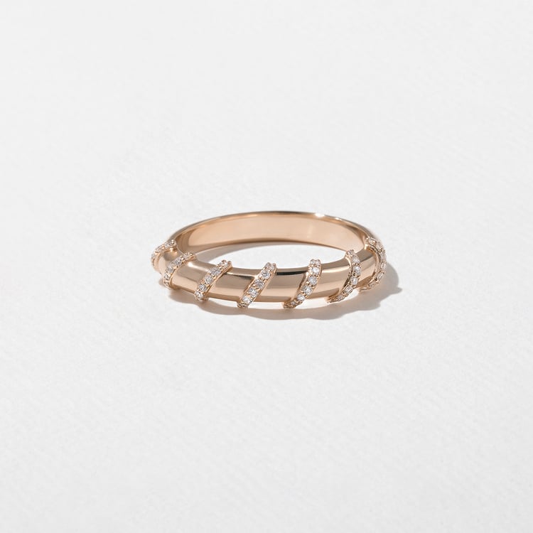 Diamond Rope in 14k Rose Gold