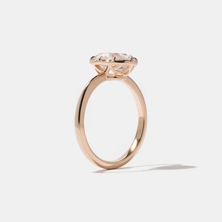 Daphne Antique Cushion in 14k Rose Gold – view 5