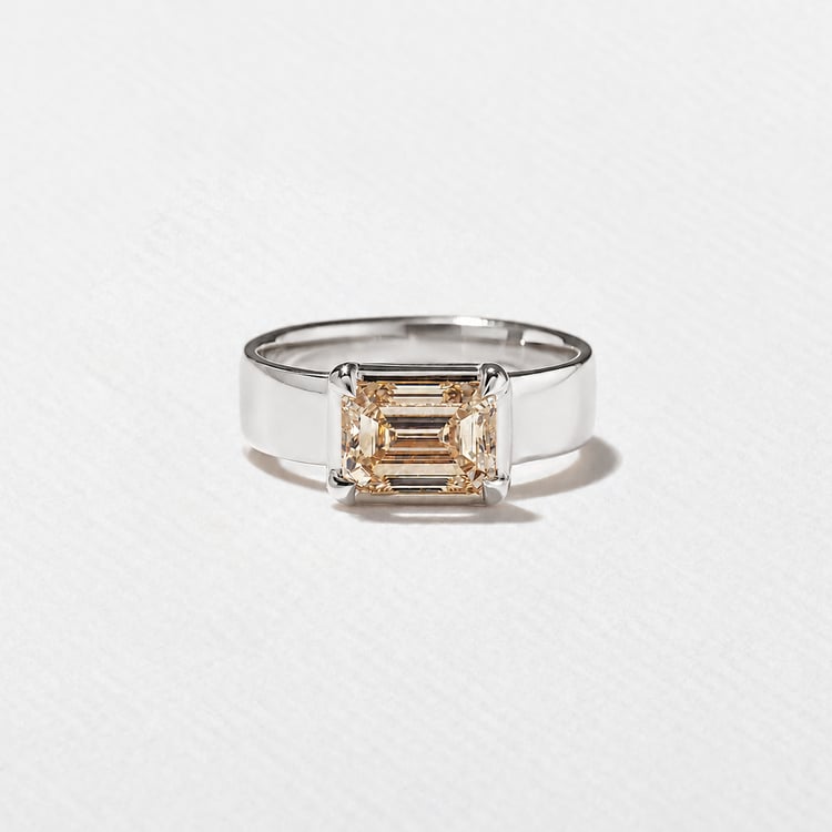 Reid Champagne Diamond in Platinum – view 2