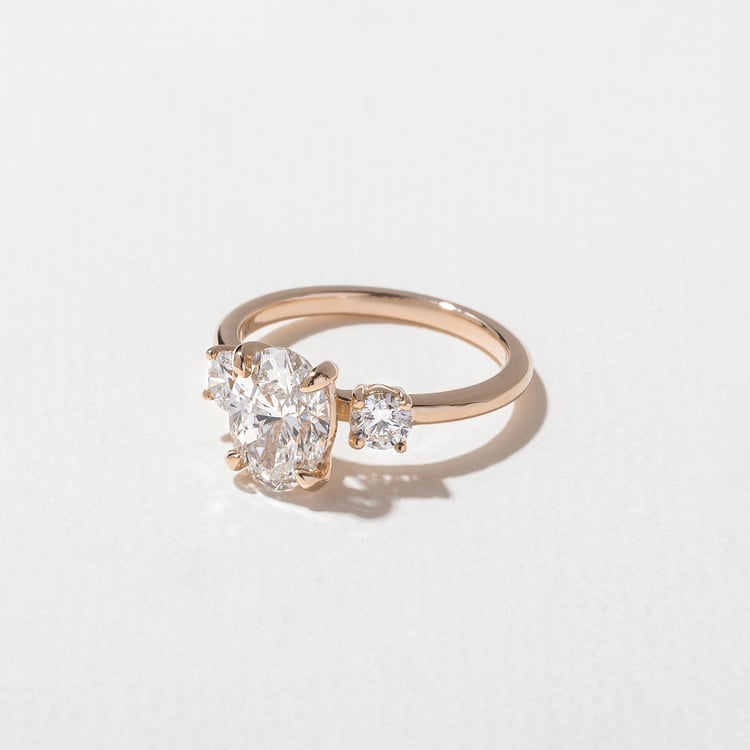 Trey Oval in 14k Rose Gold – view 2