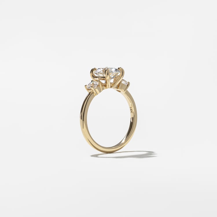 Trey Oval in 14k Yellow Gold – view 5