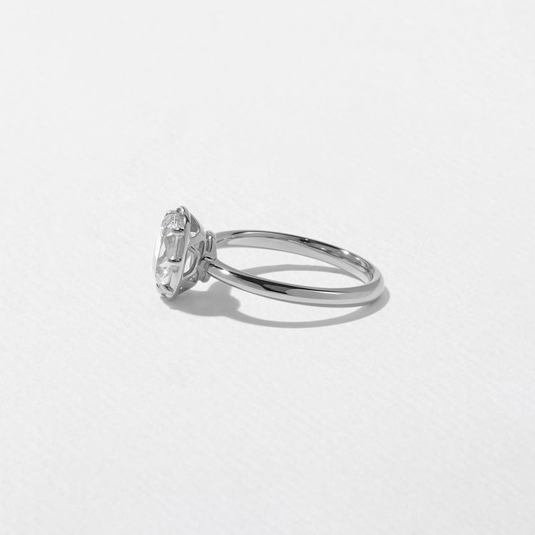 Daphne Antique Cushion in 18k White Gold – view 3